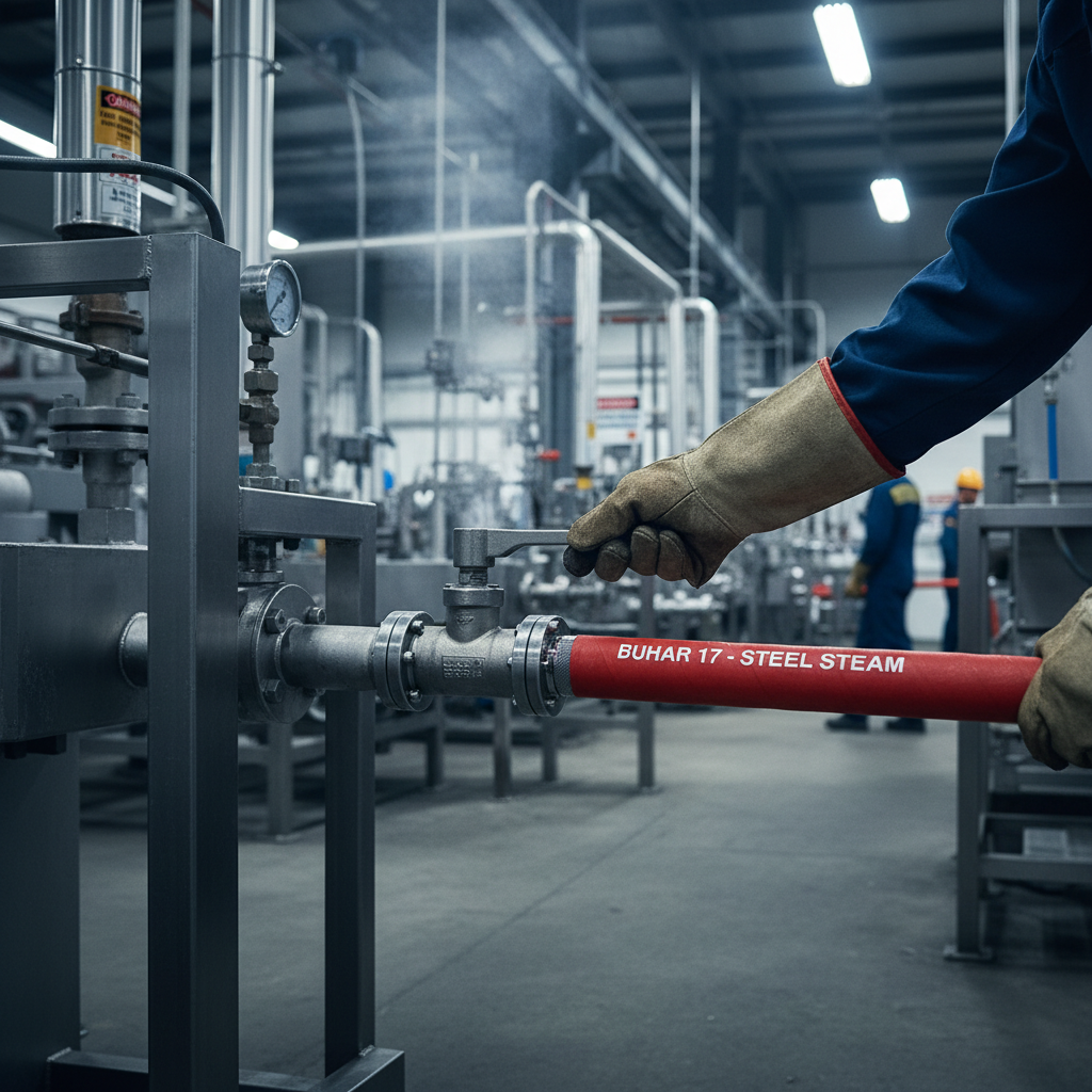 Premium Heavy Duty Red EPDM Steel Steam Hose for Saturated and Superheated Steam Applications - 17 Bar Pressure Rating