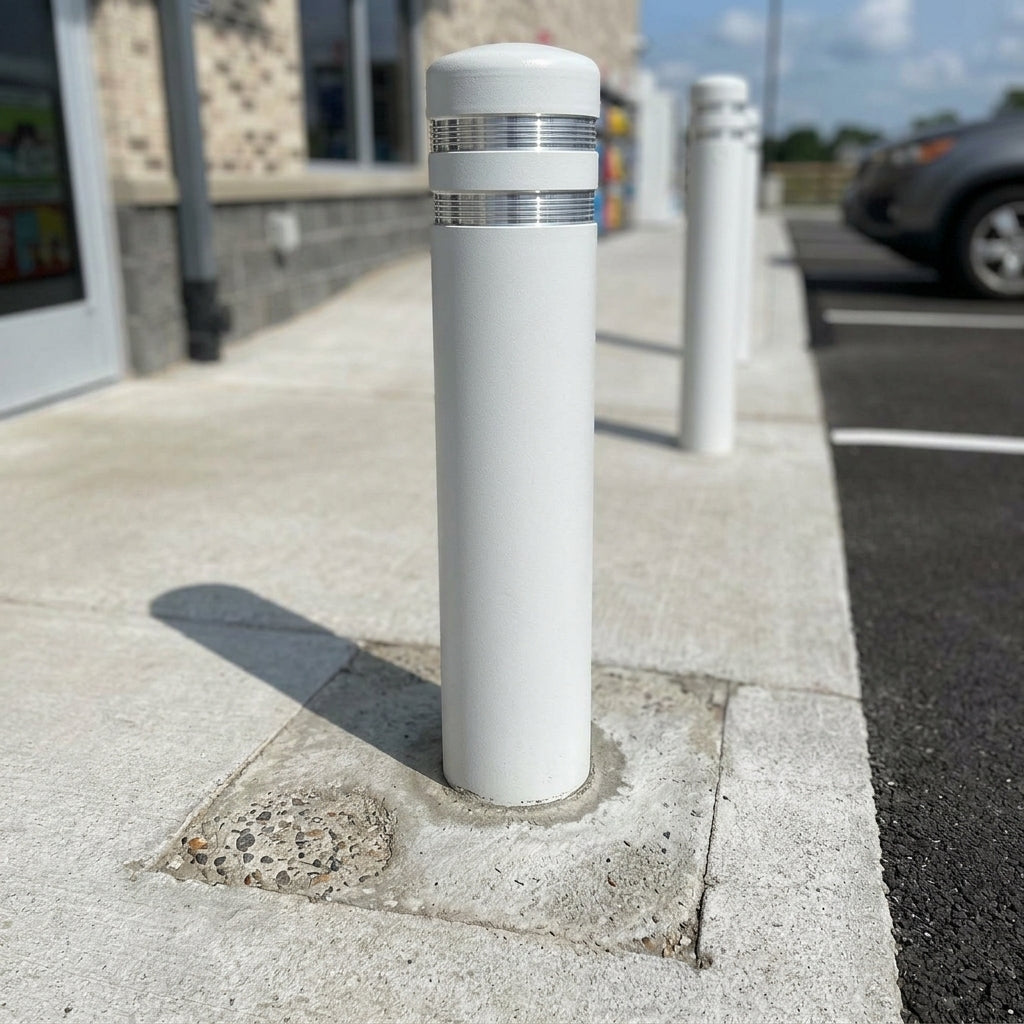 ASTM F3016 crash-tested safety bollard, 15mph impact rated (view 2)