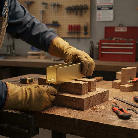 Premium 38.1mm x 38.1mm x 3.2mm Brass Channel - High Corrosion Resistance and Ductile Design for Versatile Applications