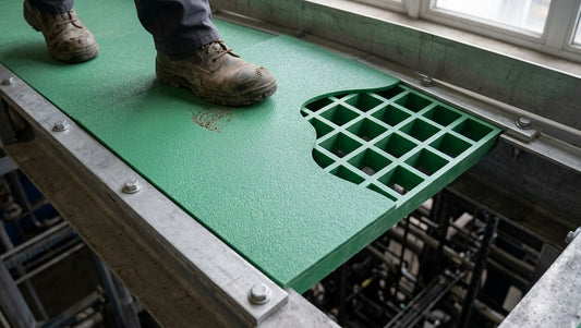41mm Thick GRP Covered Top Grating with Non-Slip Surface