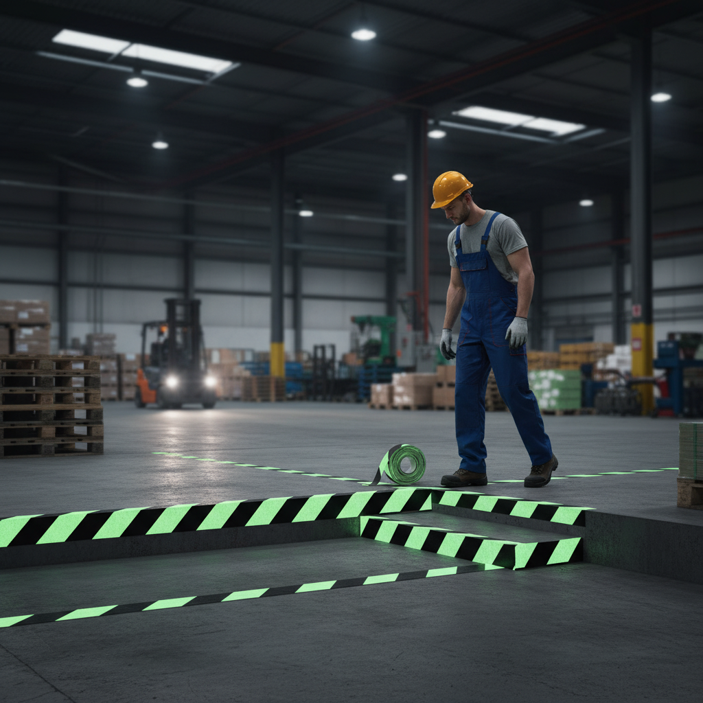 Premium Glow in the Dark Anti-Slip Tape Roll - 18m Long, Self-Adhesive, Durable, Chemical-Resistant for Safety and Grip