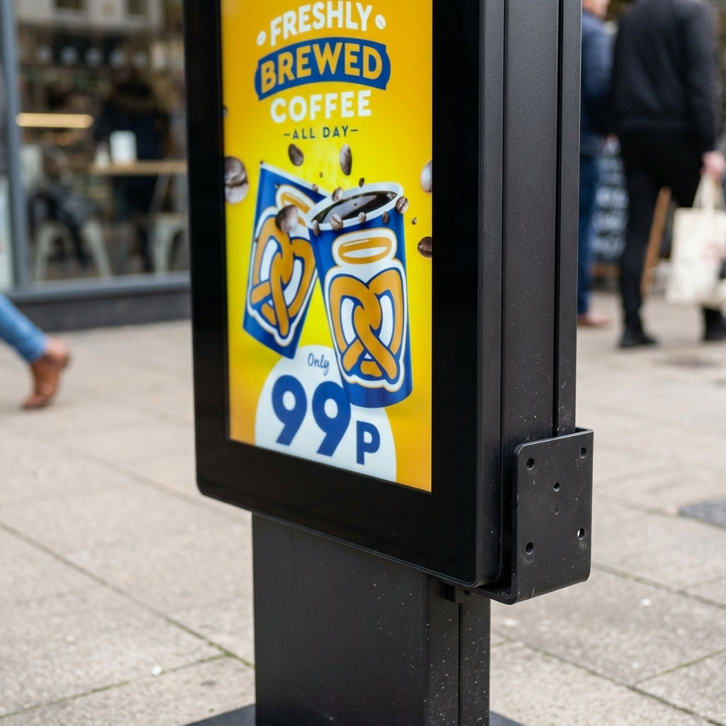 55" 4K outdoor digital signage display, IP65 waterproof, 2500 cd/m² (view 2)
