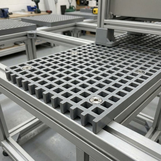 25mm Thick GRP Mini Mesh Grating Panel Grey
