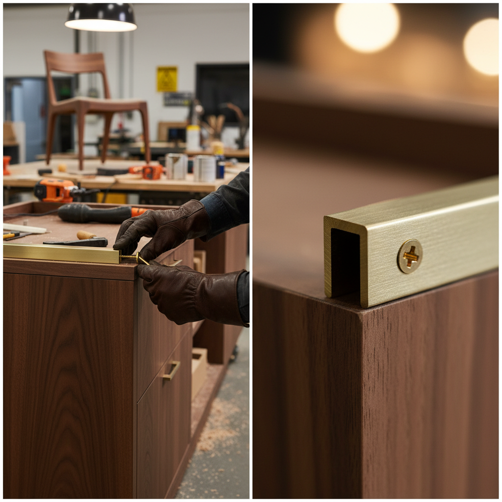 Premium Brushed Polished Brass Angle 12.7mm x 12.7mm x 1.6mm for Decorative Applications