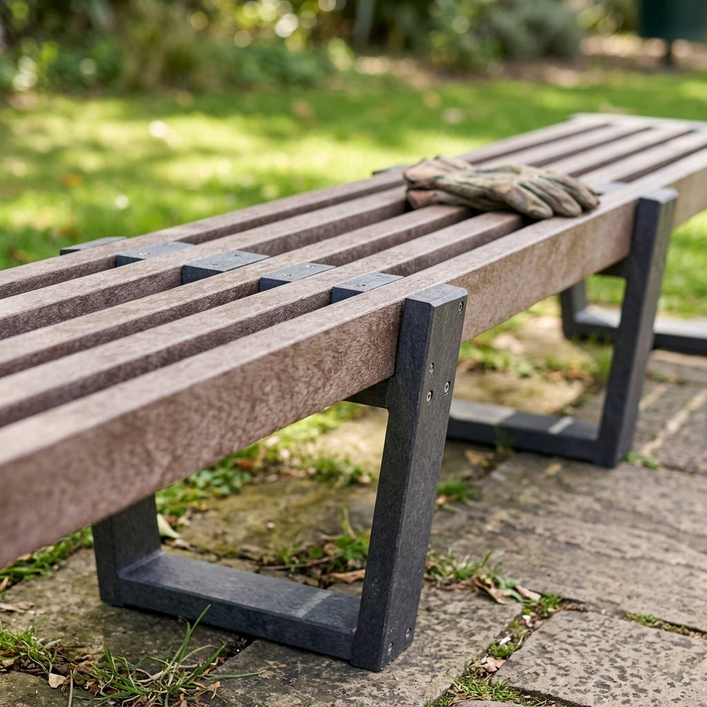 1800mm Recycled Plastic Edge Bench (view 2)