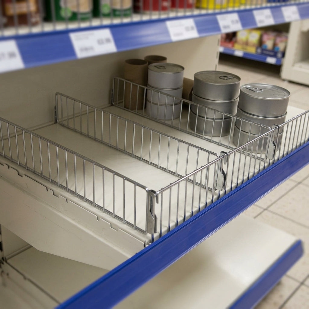 Chrome Wire Shelf Divider – 300–570mm widths (view 2)