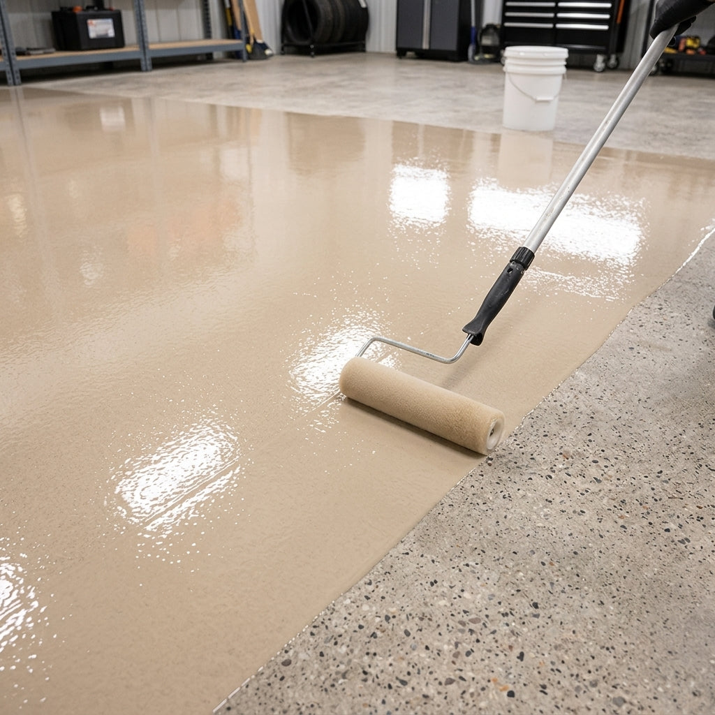 Clear epoxy floor paint – durable concrete sealer