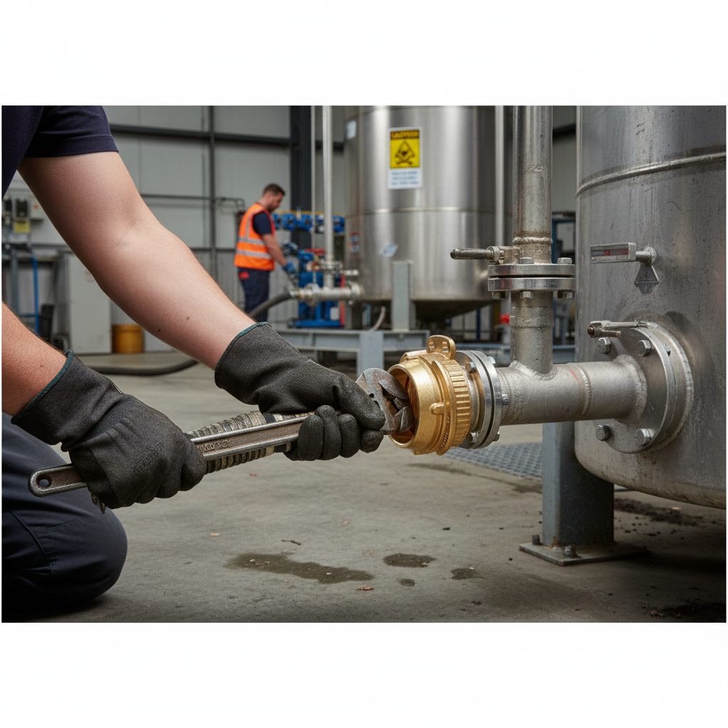 Premium Heavy Duty Brass VK Adaptor for Tankwagon Hose Fittings - Standardized DIN 28450 Design