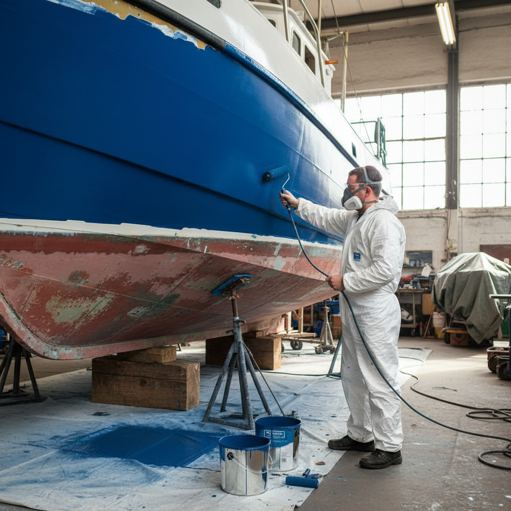Professional Two-Pack Epoxy Marine Bilge and Hull Paint for Above and Below Waterline Protection