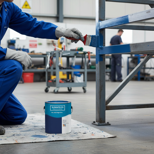 Premium Universal PU Enamel Paint in Striking Distant Blue for Indoor and Outdoor Use - Versatile Application with High Gloss, Semi-Gloss, and Matt Finishes