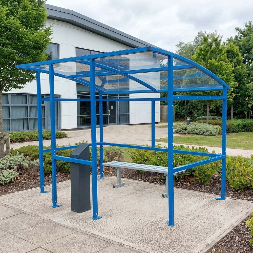 Curved roof smoking shelter 3.0m–9.0m modular outdoor