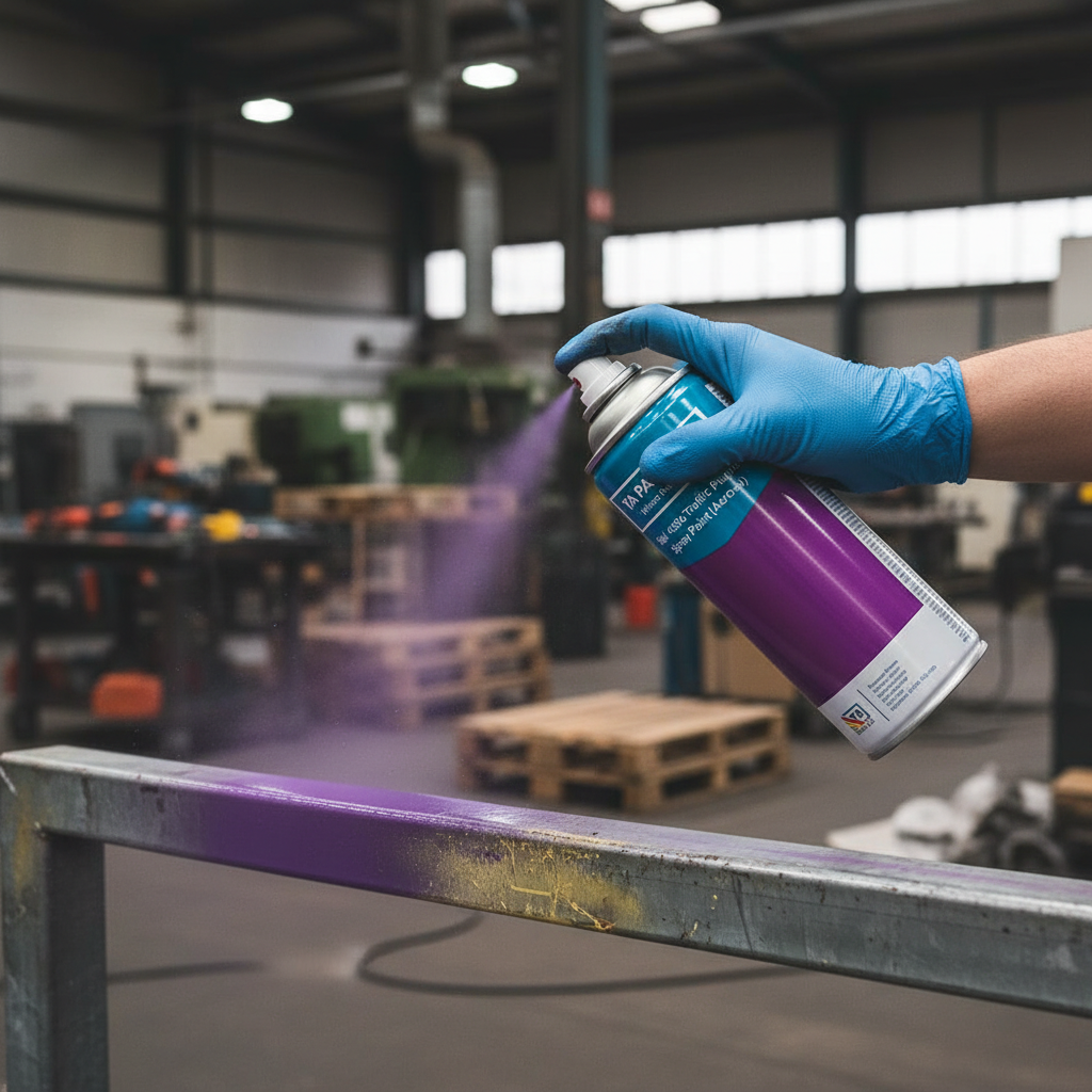 Premium Quick Drying Traffic Purple Spray Paint 400ml - UV Resistant, High Opacity, Easy Application for Durable Finish