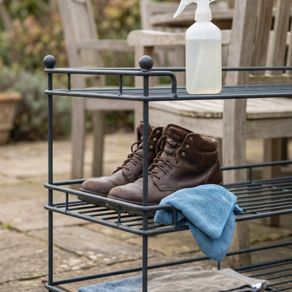 3 Tier Shoe Rack - Matt Black or Anthracite Finish (view 2)