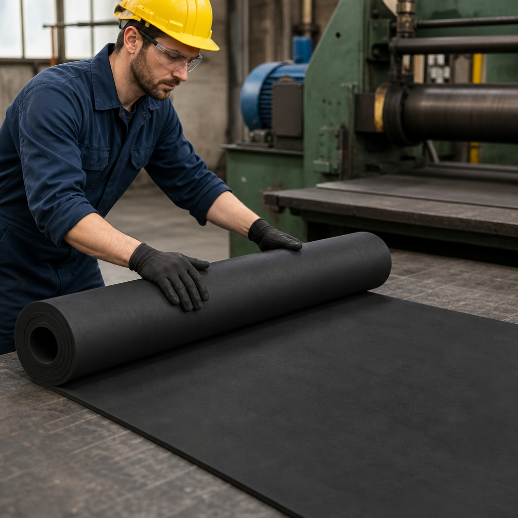 Commercial Quality Black Nitrile Rubber Sheet 1.4m Wide for Industrial Applications