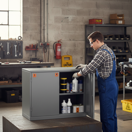 Hazardous Liquid COSHH Cabinet - COSHH28/36 ||L915mm x W457mm x H711mm