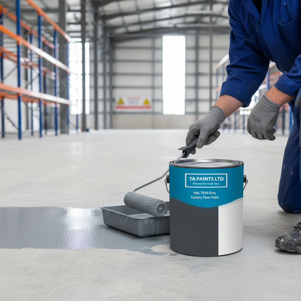 Premium Universal PU Enamel Grey Floor Paint for Concrete and Metal - Durable, Chemical Resistant, UV Protected