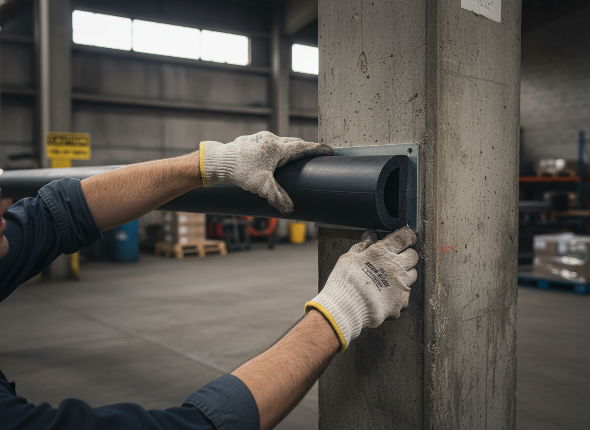 Premium D-Profile Rubber Extrusion 50 x 30 x 2500 mm - Versatile Impact Absorbing Protection