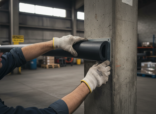 Premium D-Profile Rubber Extrusion 50 x 30 x 2500 mm - Versatile Impact Absorbing Protection