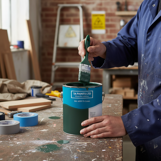 Premium Universal PU Enamel Fir Green Paint - Durable, Weather-Resistant, Multi-Surface Application in Various Finishes and Sizes