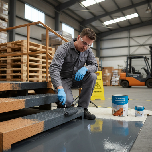Premium Extra Durable Epoxy Resin Floor & Step Paint with Chemical Resistance and Non-Slip Option for Concrete and Metal Surfaces