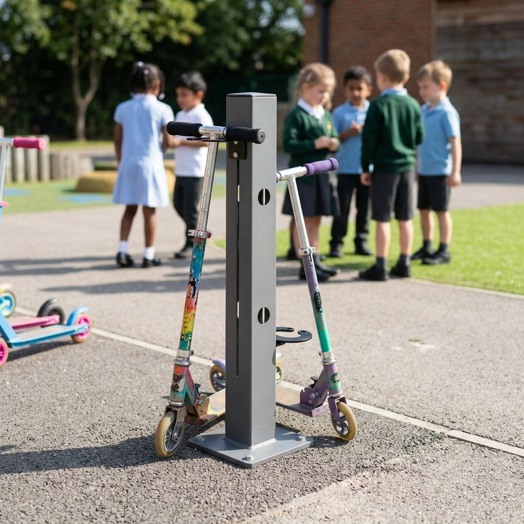 2-Scooter Parking Stand with Adjustable Clamps