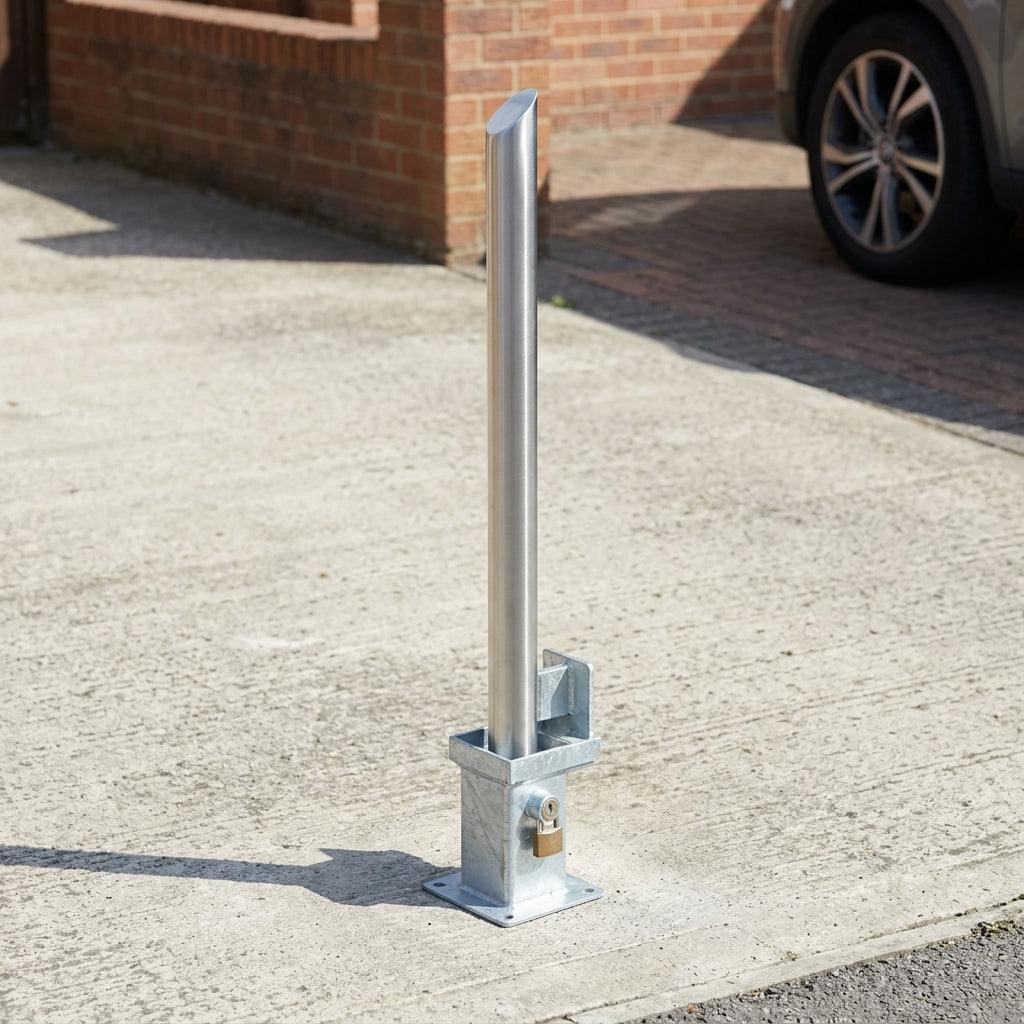 Stainless Steel Removable Mitre Top Bollard 60–168mm