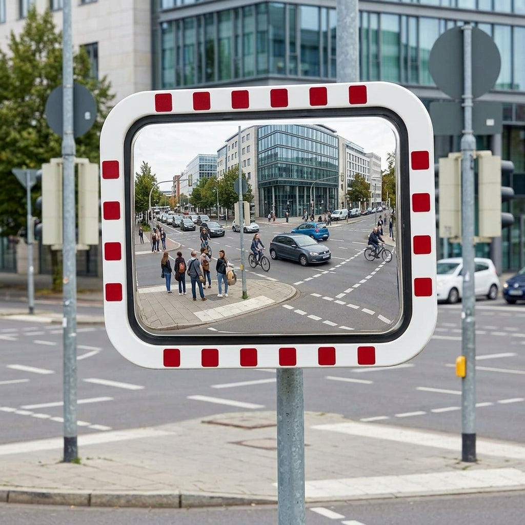 600×800mm Square IceFree Traffic Mirror, Stainless Steel