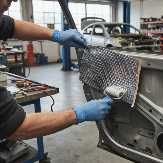 Premium Self-Adhesive Sound Deadening Vibration Damper Sheet with High-Grade Butyl Construction and Hex Embossed Design for Easy Installation