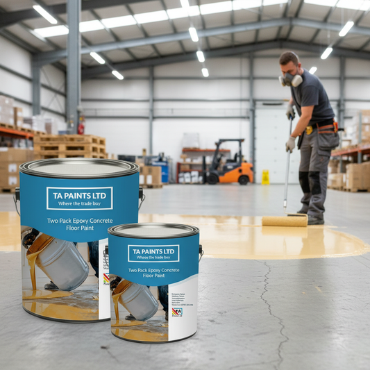 Premium Two Pack Epoxy Concrete Floor Paint - High-Gloss Durable Finish for Heavy Traffic Areas