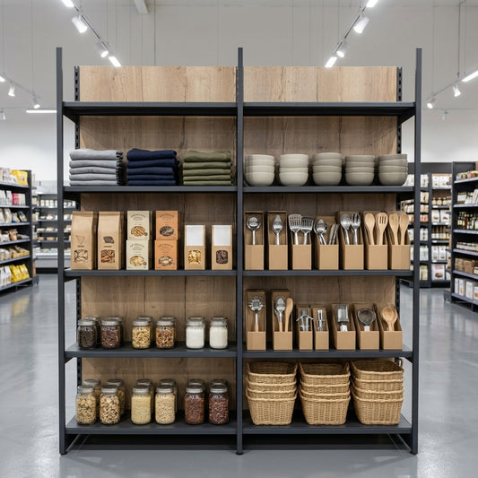 2.1m High Double Posted Wall Shelving Bay 300mm Shelves