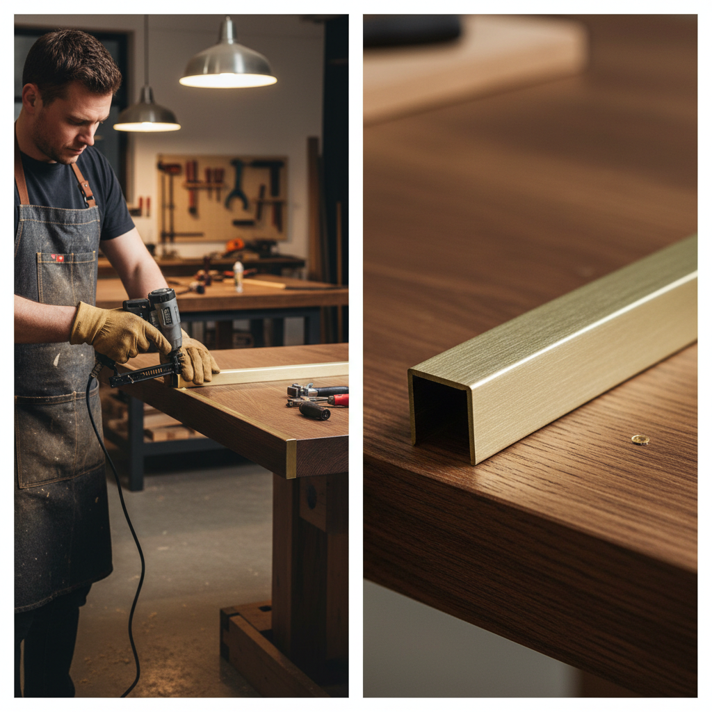 Premium Brushed Polished Brass Angle 9.5mm x 9.5mm x 1.6mm - Durable and Corrosion Resistant for Decorative Applications