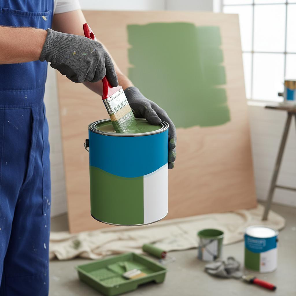 Premium Universal PU Enamel Paint in May Green - Ideal for Interior and Exterior Applications with Quick-Drying Formula