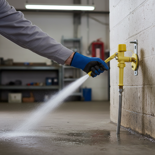 Single Outlet Wall Mounted Drench Hose - WMSH ||36 x 27 x 8cm