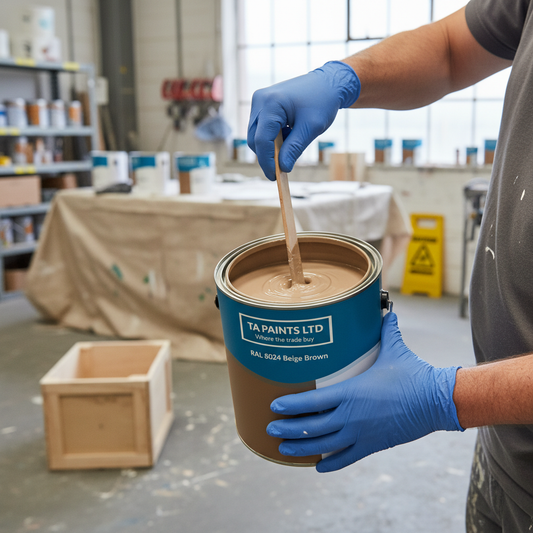 Premium Universal PU Enamel Paint in RAL 8024 Beige Brown - Durable, Quick-Drying, and Weatherproof Finish for Indoor and Outdoor Use