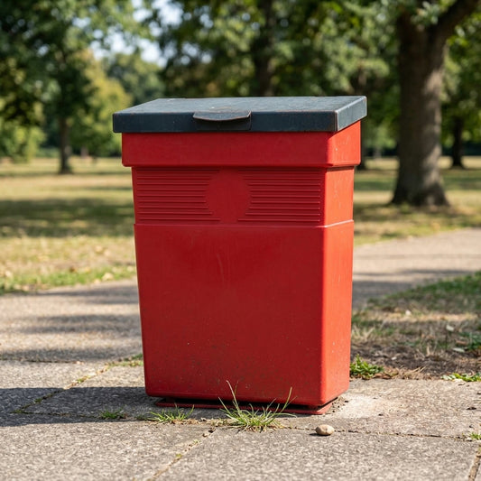 530mm dog waste bin 30 litre MDPE metal lid