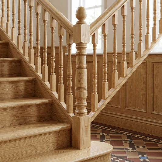 210mm Newel Post Pine or Oak Victorian Style
