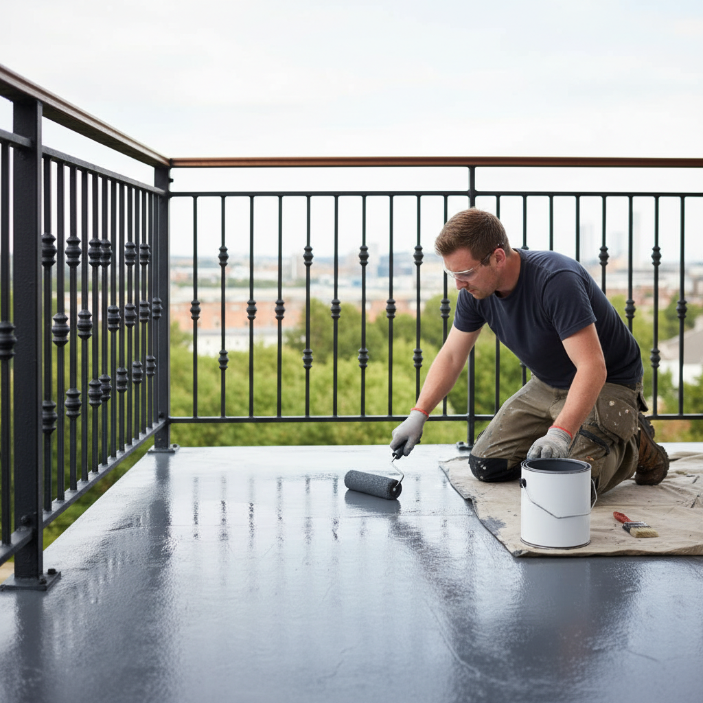 Premium Single-Pack Balcony Floor Paint - Durable, Weather-Resistant Coating for Various Surfaces