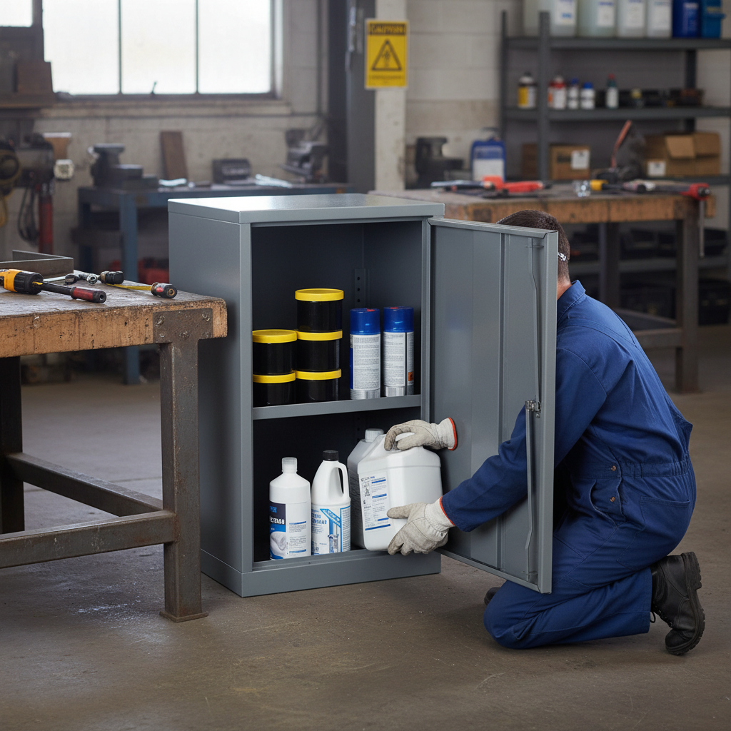 Hazardous Liquid COSHH Cabinet - COSHH30/18 ||L457mm x W457mm x H762mm