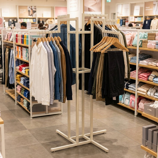 1460mm four-arm clothing rail, 1325mm span