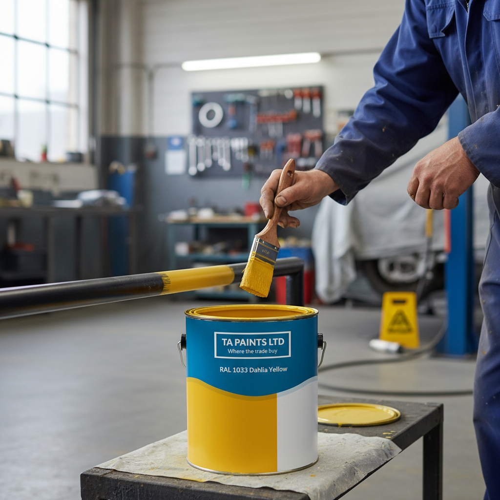 Premium Vibrant Dahlia Yellow Paint for Creative Spaces - Ideal for Retail and Design Environments