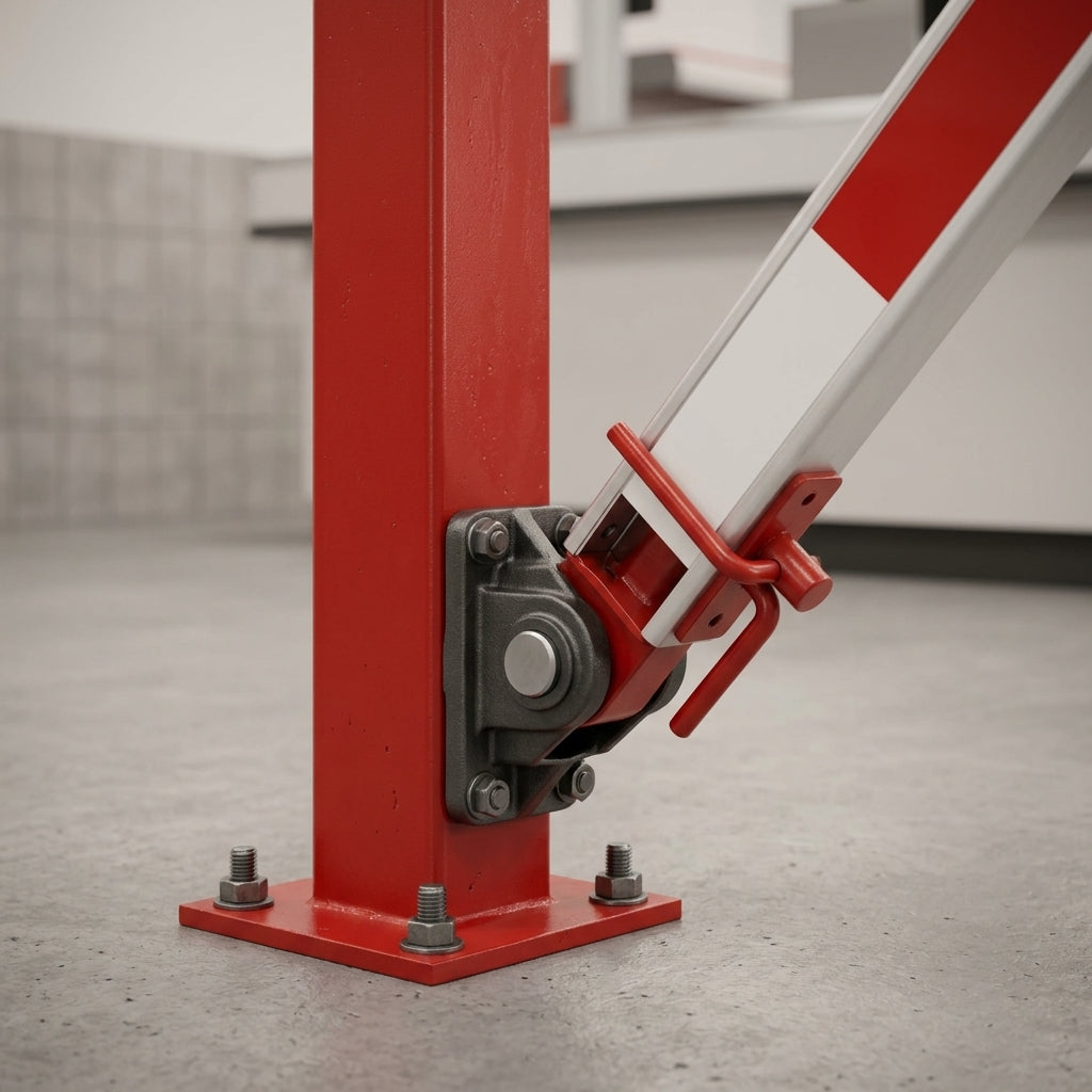 Adjustable height restrictor barrier, steel & aluminium, 3–10m widths (view 2)