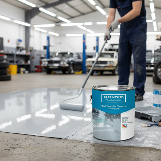 Premium Two Pack Epoxy Floor Paint for Showrooms - High-Gloss Finish, Chemical Resistant, Ideal for Concrete and Metal Surfaces