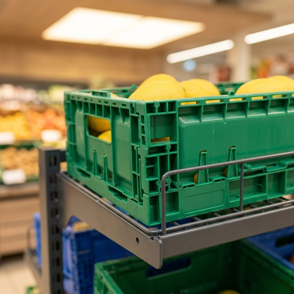 390×290×120mm Plastic Collapsible Vegetable Basket (view 2)