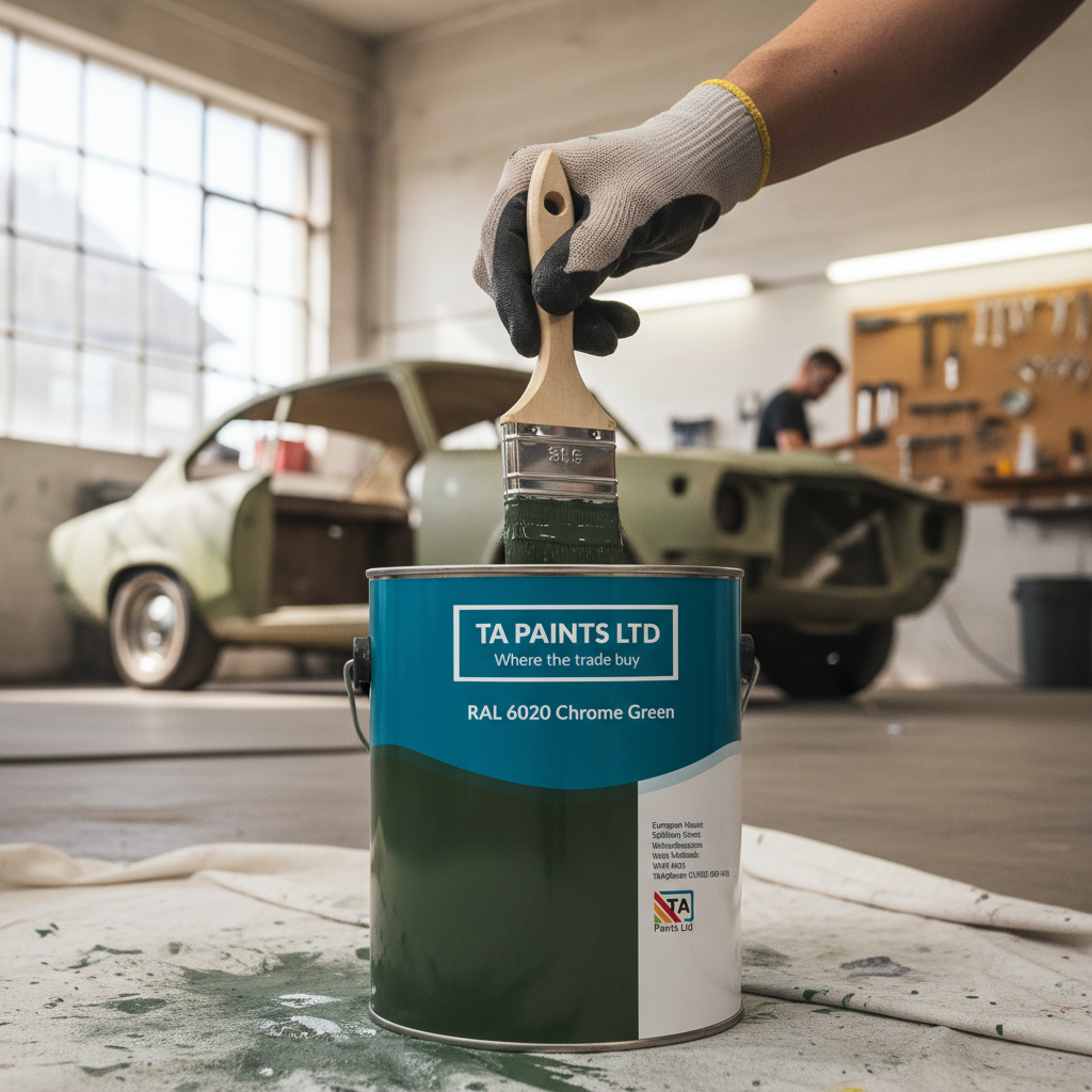 Premium Universal PU Enamel Paint in RAL 6020 Chrome Green - Durable, Quick-Drying, Weather-Resistant Finish for Indoor and Outdoor Use