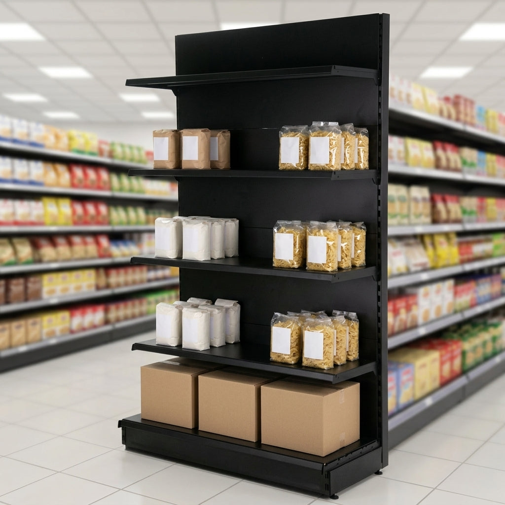 2.4m wall shelving bay 300mm base 250mm uppers adjustable (view 2)