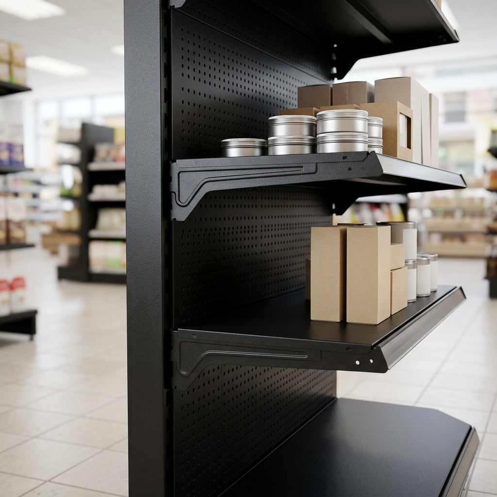 2.1m High Corner Shelving Bay | 570mm Base Shelf | 470mm Uppers (view 2)