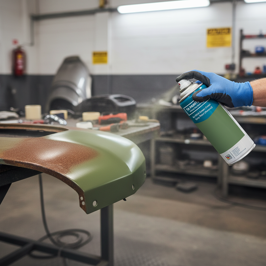 Premium Quick Drying Green Aerosol Spray Paint 400ml - High-Performance Enamel Formula for Durable Finish and UV Resistance