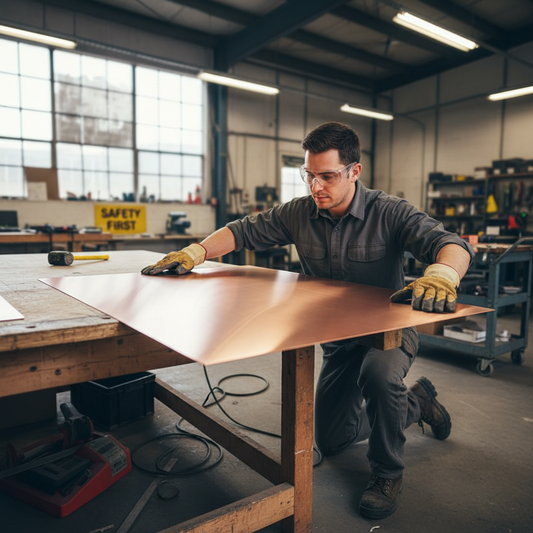 Premium Brushed Polished Copper Sheet 2000mm x 1000mm x 2mm - Durable and Corrosion Resistant for Architectural Applications