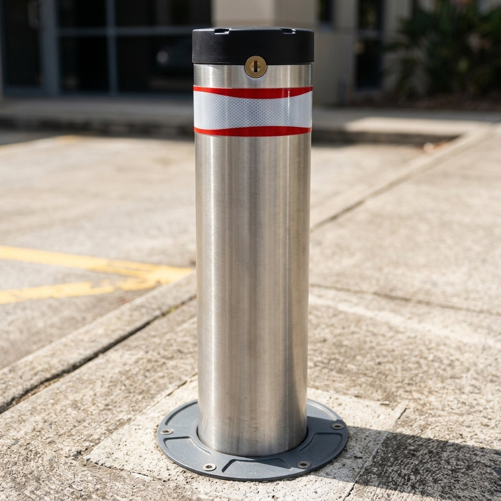500mm × 115mm manual gas bollard with key activation (view 2)
