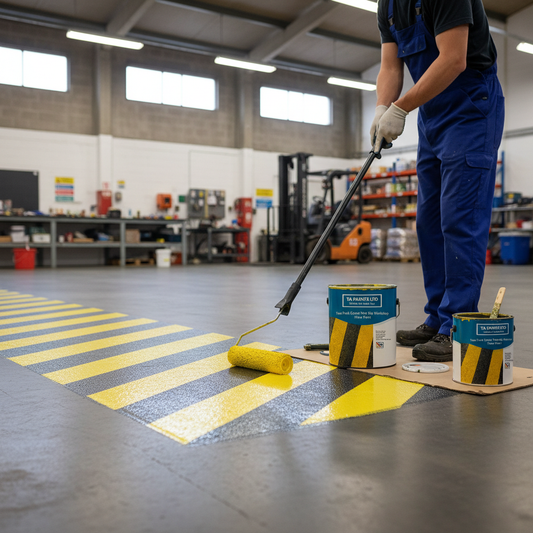 Premium Non Slip Epoxy Resin Floor Paint - Heavy Duty for Concrete Garage & Workshop Floors with Chemical Resistance